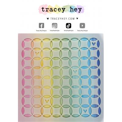 Tracey Hey Stencil - Geo Petals